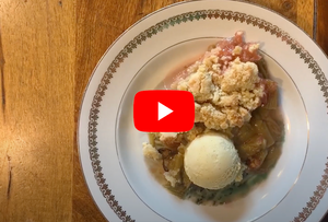 Making Rhubarb Crumble & Eating Nettles