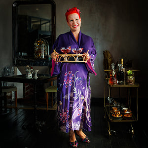Wildflower Reversible Silk Kimono